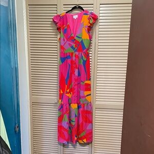 Sugarlips Pink and Multicolor Dress